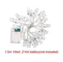 Load image into Gallery viewer, Lights Photo Clip String Lights 10 LEDs Battery Powered