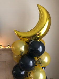 Eid Balloon Column Gold/Black DIY