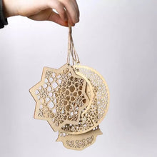 Load image into Gallery viewer, Eid Ramadan Mubarak Hollow Decorations Wooden Golden Hanging  DIY