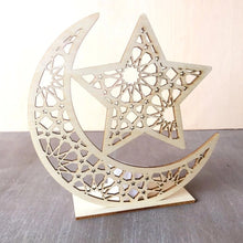 Load image into Gallery viewer, Ramadan Wooden Eid Mubarak Decoration Wooden Plaque (No Light)