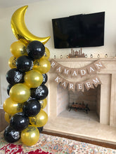 Load image into Gallery viewer, Eid Balloon Column Gold/Black DIY