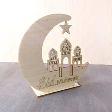 Load image into Gallery viewer, Ramadan Wooden Eid Mubarak Decoration Wooden Plaque (No Light)