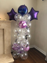 Load image into Gallery viewer, Eid Balloon Column Transparent Confetti/Magenta DIY