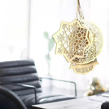 Load image into Gallery viewer, Eid Ramadan Mubarak Hollow Decorations Wooden Golden Hanging  DIY